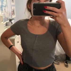 NEVER WORN Grey wild fable button down tee🖤